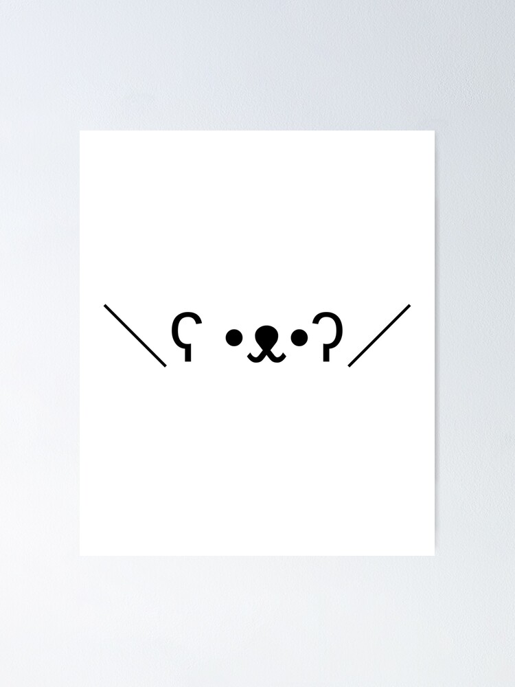 "Kaomoji Bear Kawaii Bear Hug Japanese Emoji" Poster by MasterKlaw