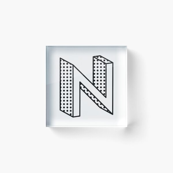 Item preview, 3D Ben Day Dot Isometric Letter N designed and sold by murialbezanson.