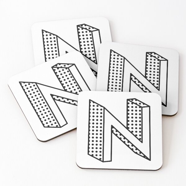 Item preview, 3D Ben Day Dot Isometric Letter N designed and sold by murialbezanson.
