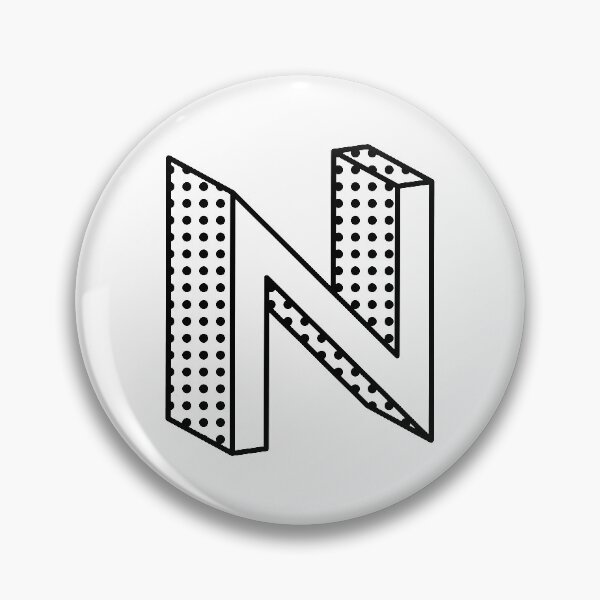 Item preview, 3D Ben Day Dot Isometric Letter N designed and sold by murialbezanson.