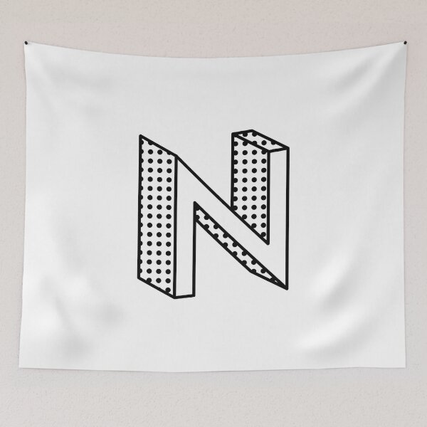 Item preview, 3D Ben Day Dot Isometric Letter N designed and sold by murialbezanson.