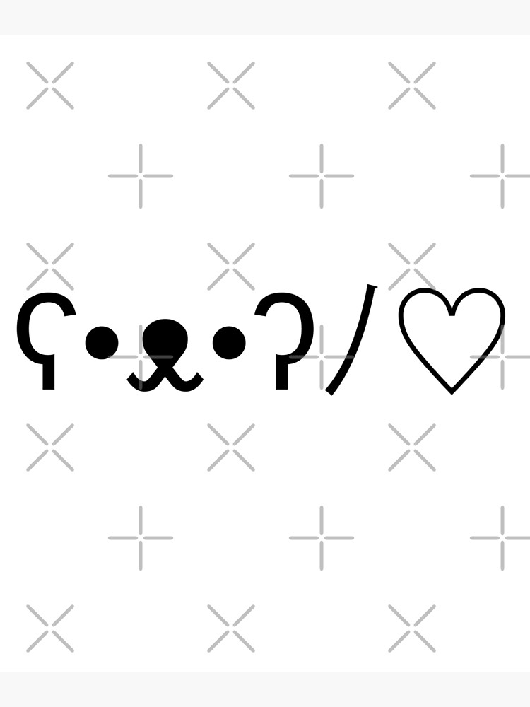 "Kaomoji Bear Kawaii Japanese Emoji" Metal Print for Sale by MasterKlaw