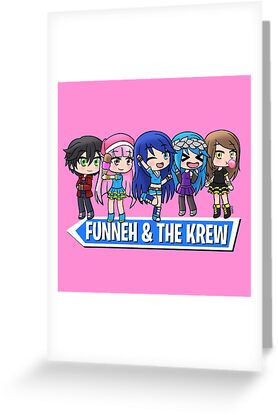 Tarjetas De Felicitacion Logotipo De Gacha Funneh Krew De Tubers Redbubble - funneh roblox regalos y merchandising redbubble