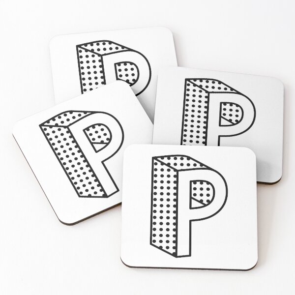 Item preview, 3D Ben Day Dot Isometric Letter P designed and sold by murialbezanson.