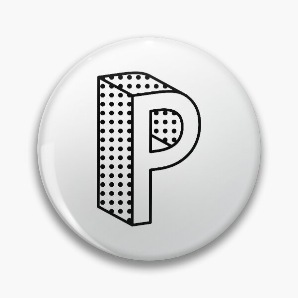 Item preview, 3D Ben Day Dot Isometric Letter P designed and sold by murialbezanson.
