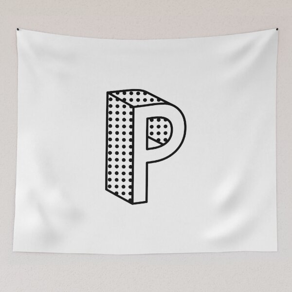 Item preview, 3D Ben Day Dot Isometric Letter P designed and sold by murialbezanson.
