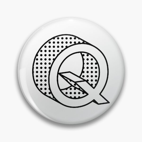 Item preview, 3D Ben Day Dot Isometric Letter Q designed and sold by murialbezanson.
