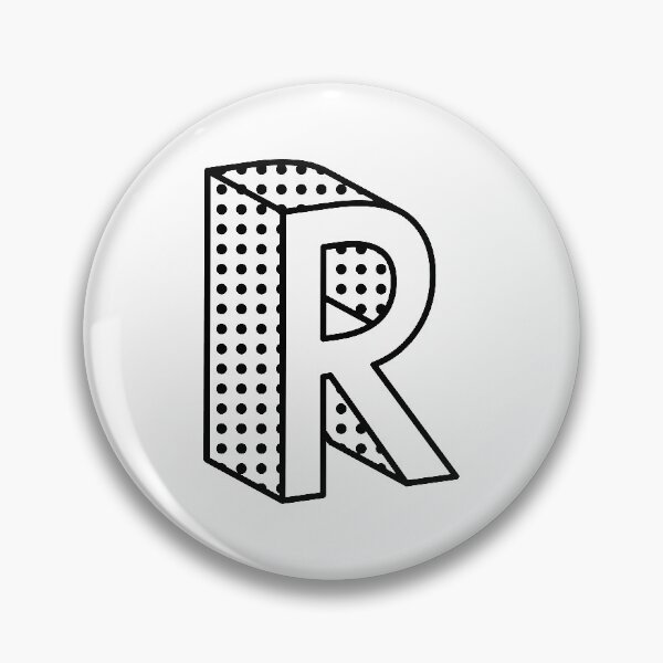 Item preview, 3D Ben Day Dot Isometric Letter R designed and sold by murialbezanson.