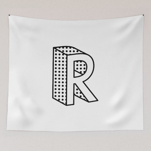 Item preview, 3D Ben Day Dot Isometric Letter R designed and sold by murialbezanson.