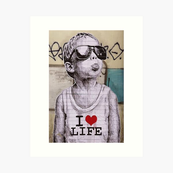 Banksy - Life is short, chill the duck out! print by Pineapple