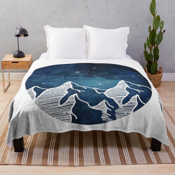 Item preview, Dream Big / Watercolor Mountains / Night Sky / Galaxy / Stars / Sticker / Circle designed and sold by AnnaWander.