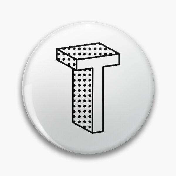 Item preview, 3D Ben Day Dot Isometric Letter T designed and sold by murialbezanson.