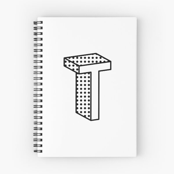 Item preview, 3D Ben Day Dot Isometric Letter T designed and sold by murialbezanson.