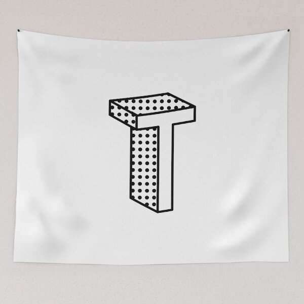 Item preview, 3D Ben Day Dot Isometric Letter T designed and sold by murialbezanson.
