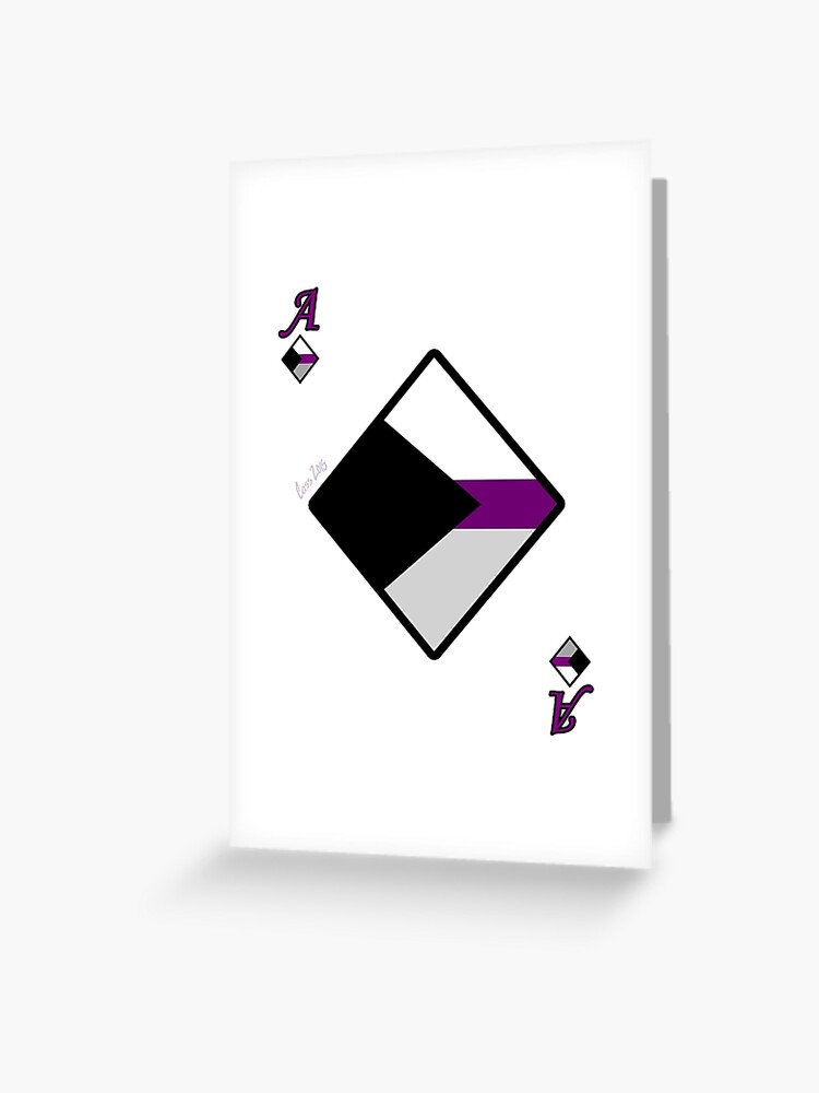 Ace Spectrum Playing Cards Demisexual Greeting Card By Mistina Redbubble