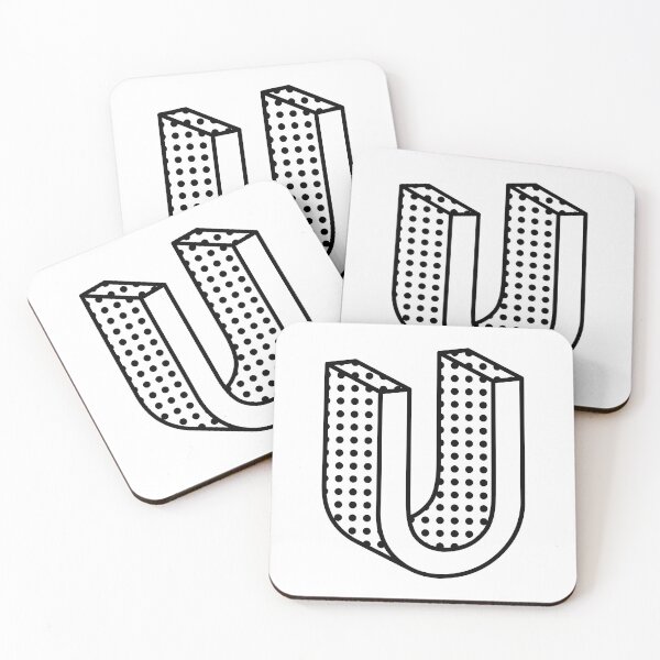 Item preview, 3D Ben Day Dot Isometric Letter U designed and sold by murialbezanson.