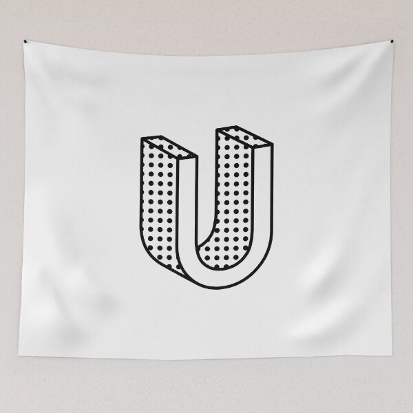 Item preview, 3D Ben Day Dot Isometric Letter U designed and sold by murialbezanson.