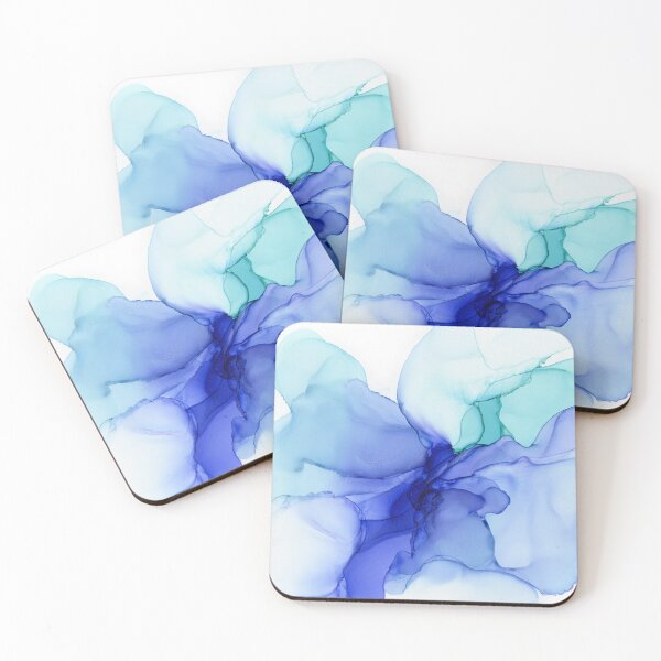 Item preview, Blue Abstract Floral Ink designed and sold by Olga Shvartsur.
