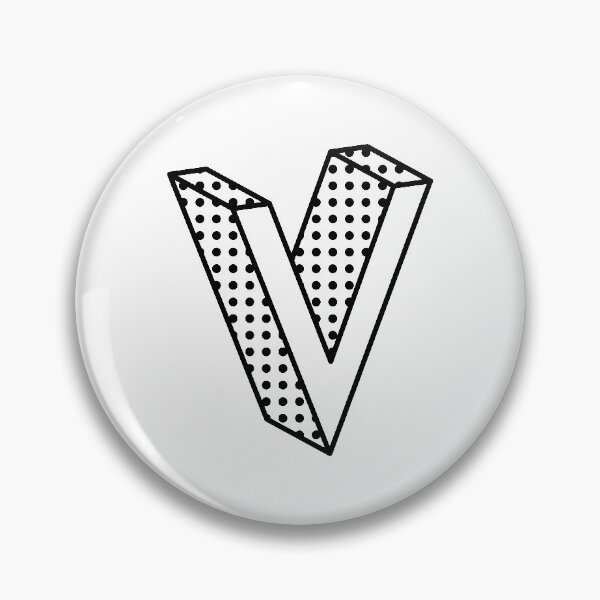 Item preview, 3D Ben Day Dot Isometric Letter V designed and sold by murialbezanson.
