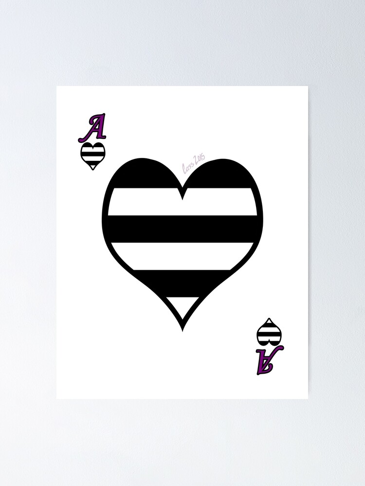 Ace Spectrum Playing Cards Hetero Romantic Poster By Mistina Redbubble