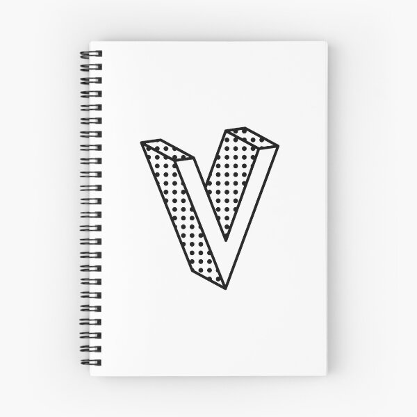 Item preview, 3D Ben Day Dot Isometric Letter V designed and sold by murialbezanson.