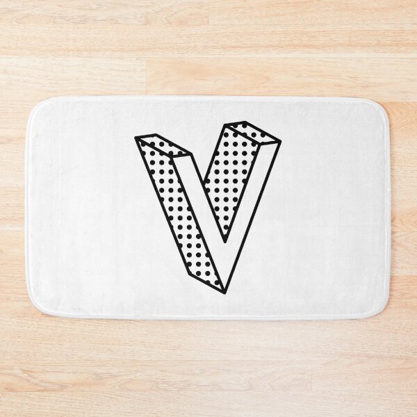 Item preview, 3D Ben Day Dot Isometric Letter V designed and sold by murialbezanson.