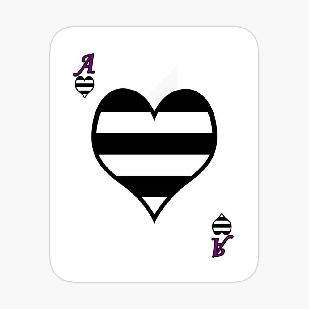 Ace Spectrum Playing Cards Hetero Romantic Poster By Mistina Redbubble