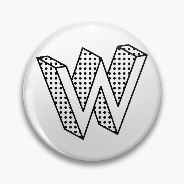 Item preview, 3D Ben Day Dot Isometric Letter W designed and sold by murialbezanson.