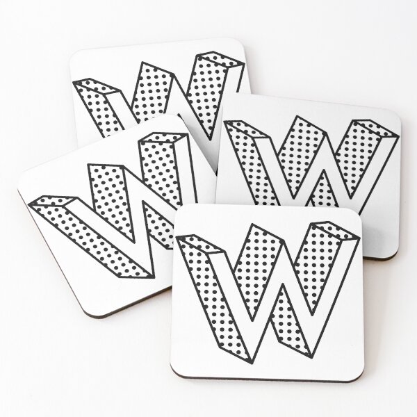 Item preview, 3D Ben Day Dot Isometric Letter W designed and sold by murialbezanson.