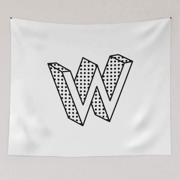 Item preview, 3D Ben Day Dot Isometric Letter W designed and sold by murialbezanson.