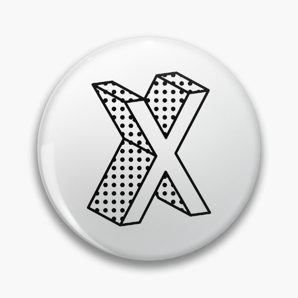Item preview, 3D Ben Day Dot Isometric Letter X designed and sold by murialbezanson.