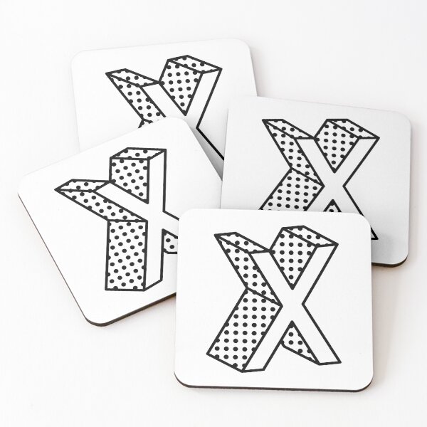 Item preview, 3D Ben Day Dot Isometric Letter X designed and sold by murialbezanson.