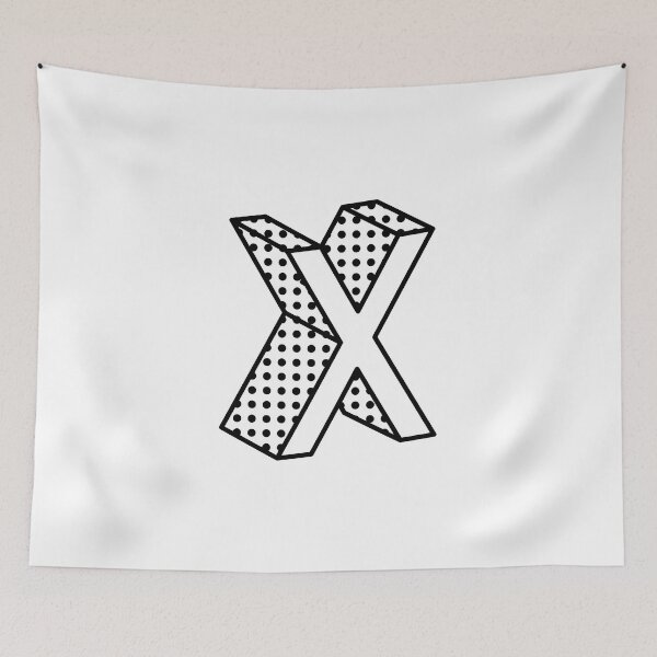 Item preview, 3D Ben Day Dot Isometric Letter X designed and sold by murialbezanson.
