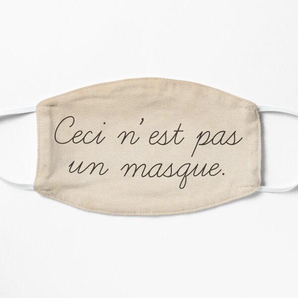 Magritte cite un texte drôle de style art surréaliste. Ceci n'est pas un masque Masque sans plis
