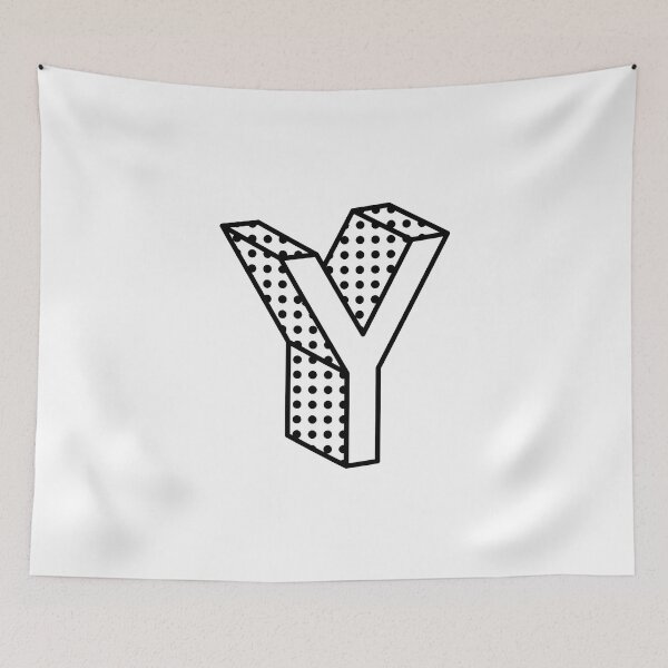 Item preview, 3D Ben Day Dot Isometric Letter Y designed and sold by murialbezanson.