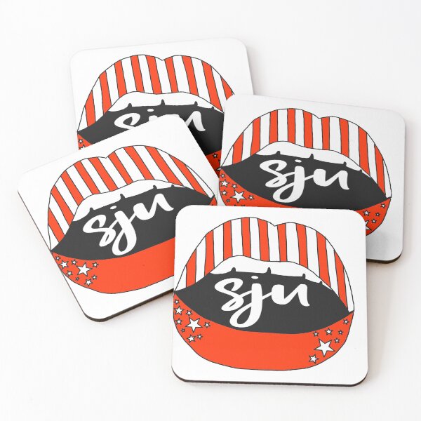 Item preview, SJU lips, stars, and stripes sticker designed and sold by gracecmoh.