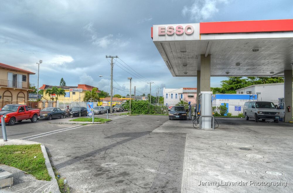 "Gas Station at the Corner of Montrose Ave & Wulff Road in Nassau, The Bahamas" by Jeremy