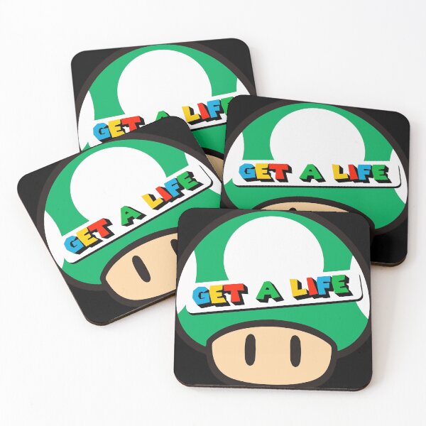 Item preview, Green Mushroom Get A Life Mask designed and sold by DreaK.
