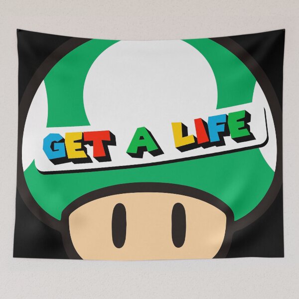 Item preview, Green Mushroom Get A Life Mask designed and sold by DreaK.