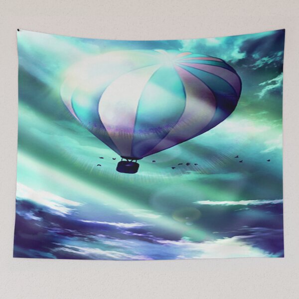 Item preview, Hot Air Balloon Blue designed and sold by iduzarts.
