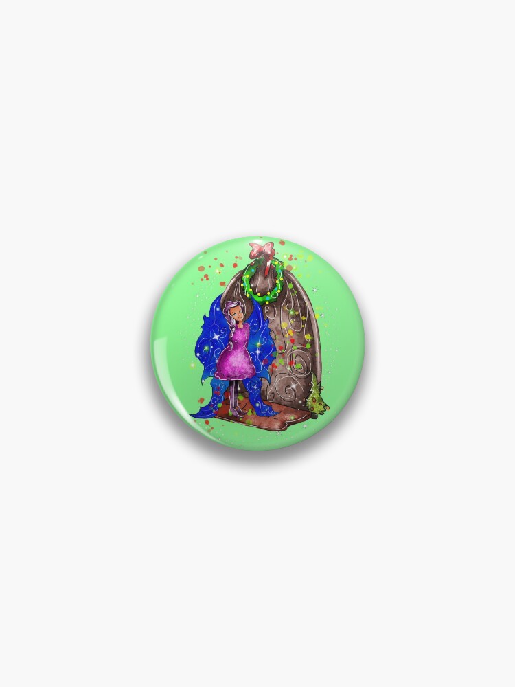 Thumbnail 1 of 3, Pin, Hollydays Shimmer The Seasonal Door Fairy™ designed and sold by TeelieTurner.