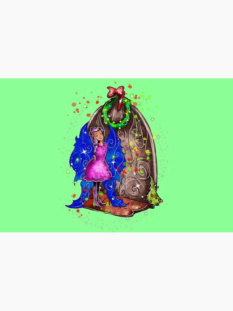 Thumbnail 3 of 3, Canvas Print, Hollydays Shimmer The Seasonal Door Fairy™ designed and sold by TeelieTurner.