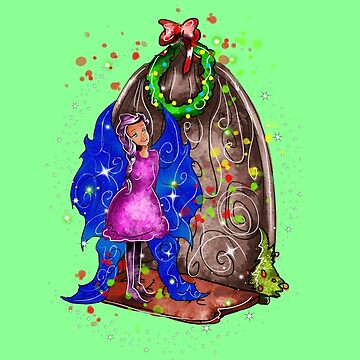Artwork thumbnail, Hollydays Shimmer The Seasonal Door Fairy™ by TeelieTurner