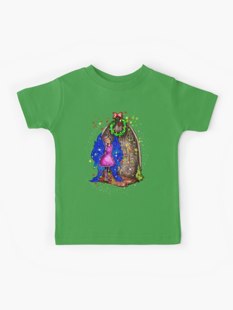 Thumbnail 1 of 2, Kids T-Shirt, Hollydays Shimmer The Seasonal Door Fairy™ designed and sold by TeelieTurner.