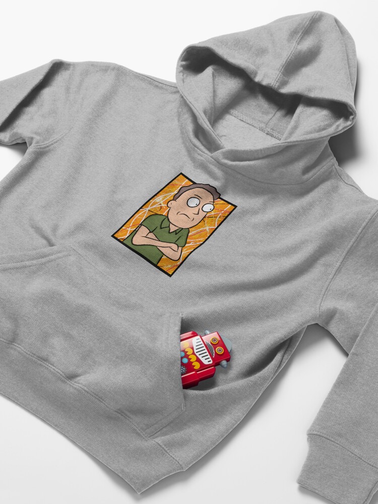 Alternate view of Jerry Smith - Rick and Morty Kids Pullover Hoodie