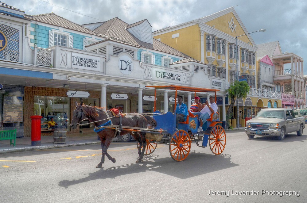 Bay Street In Downtown Nassau The Bahamas By Jeremy Lavender