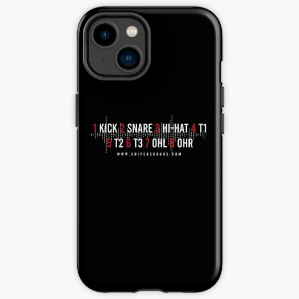 Kick Snare Hi-Hat for Drummers and Sound Engineers iPhone Tough Case