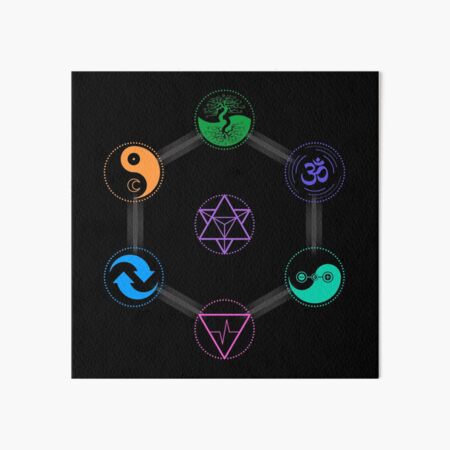 The 7 Universal Principles of Alchemy - Shee Symbols Art Board Print