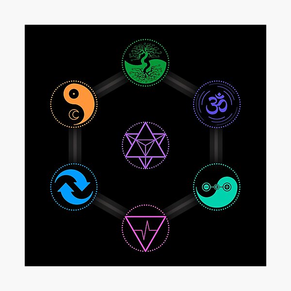 The 7 Universal Principles of Alchemy - Shee Symbols Photographic Print