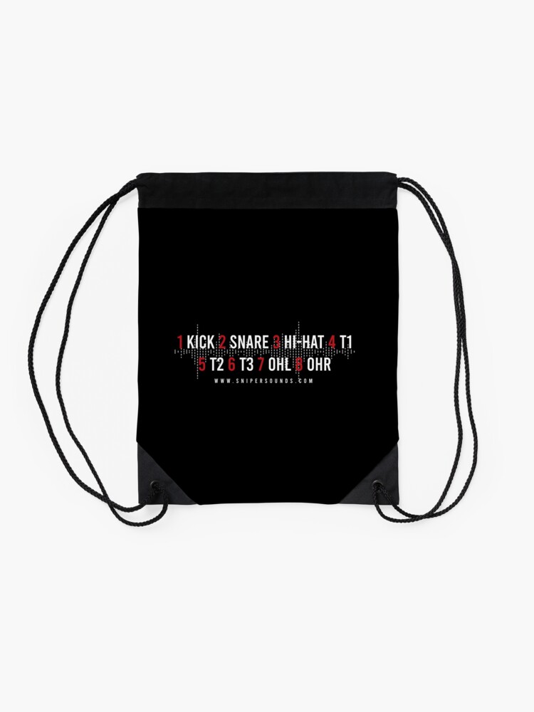 “Kick Snare Hi-Hat for Drummers and Sound Engineers” Drawstring Bag for